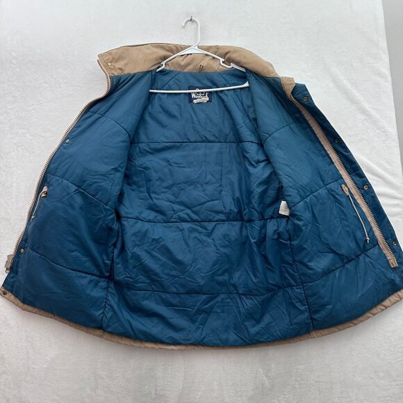 Vintage Woolrich Jacket Mens L Beige Full Zip Chore Insutaled Lined Outdoor - Picture 7 of 10